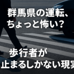 群馬県は運転マナーが悪い?全国比較データで見る歩行者への配慮の実態とは